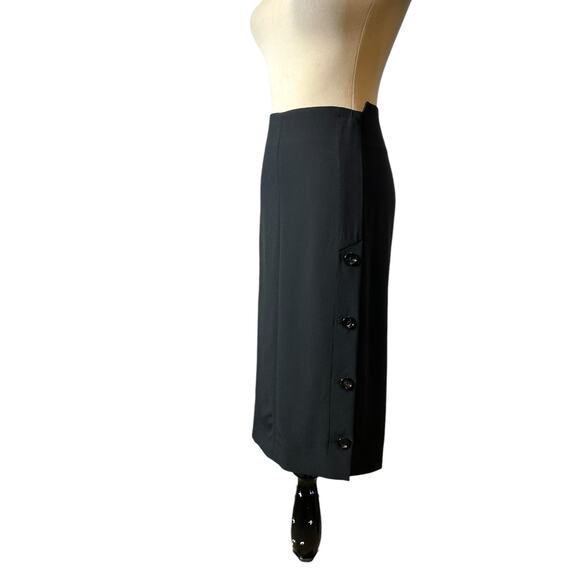 JOSEPH black doble button pencil midi skirt size 40 - US 8 - Picture 12 of 16
